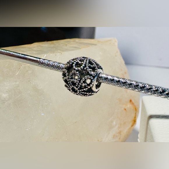 Authentic Pandora Openwork Roses Charm S925 Ale Sterling Silver - Picture 5 of 12